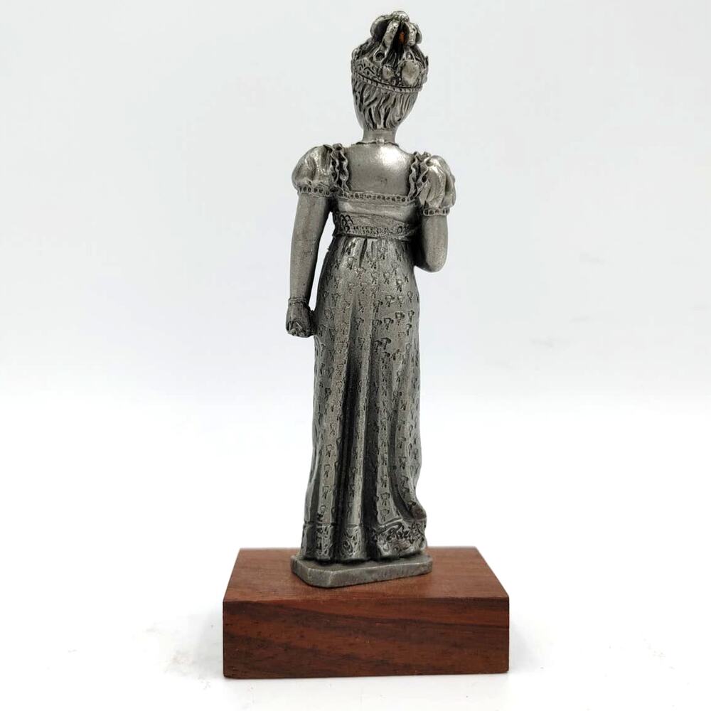 Les Etains du Prince Imperatrice Marie Louise Pewter Figurine wooden base - Picture 2 of 3